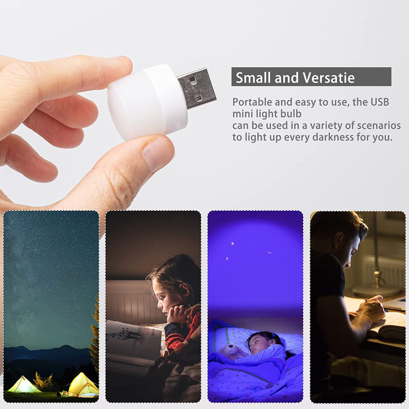 USB LED LAMP Night Light, Mini Portable for PC and Laptop (10 pcs Set / Mix Colours)